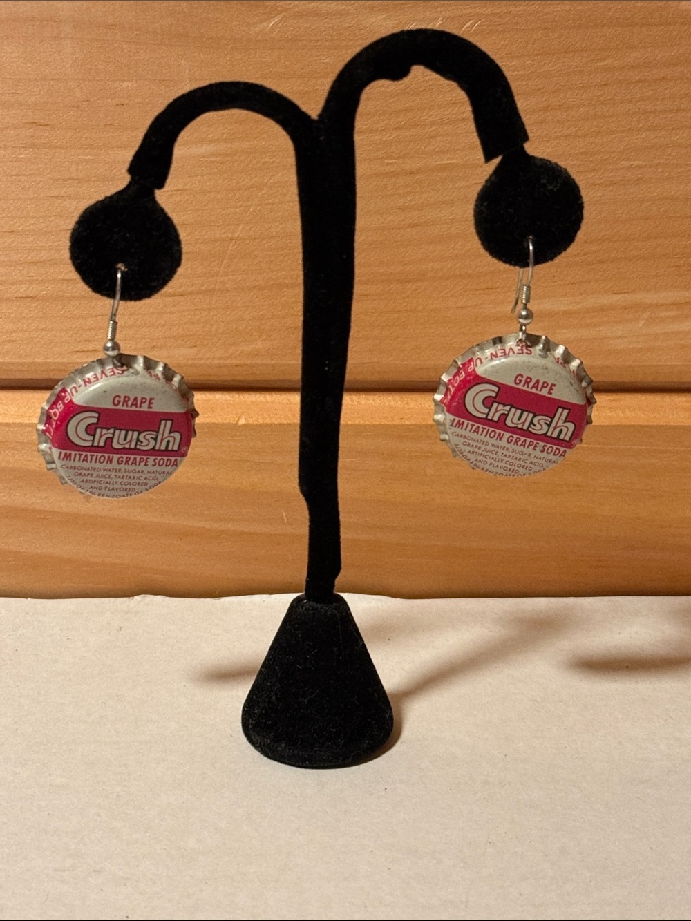 Vintage Crush Grape Soda Bottle Cap Earrings